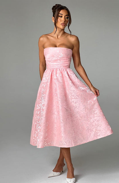 Lily - Jacquard Midi Dress