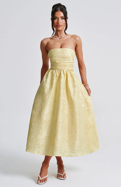 Lily - Jacquard Midi Dress