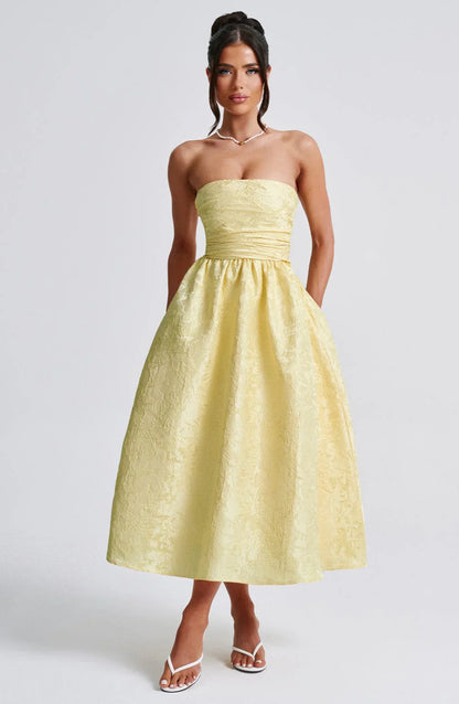 Lily - Jacquard Midi Dress