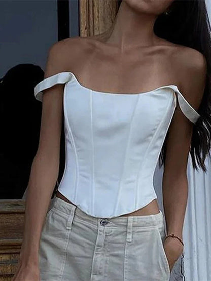 Cindy Satin Strapped Corset