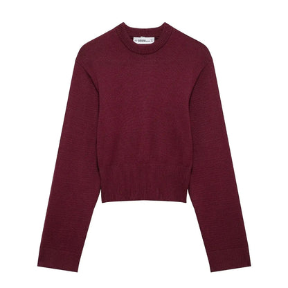 Julie Cropped Plain Sweater
