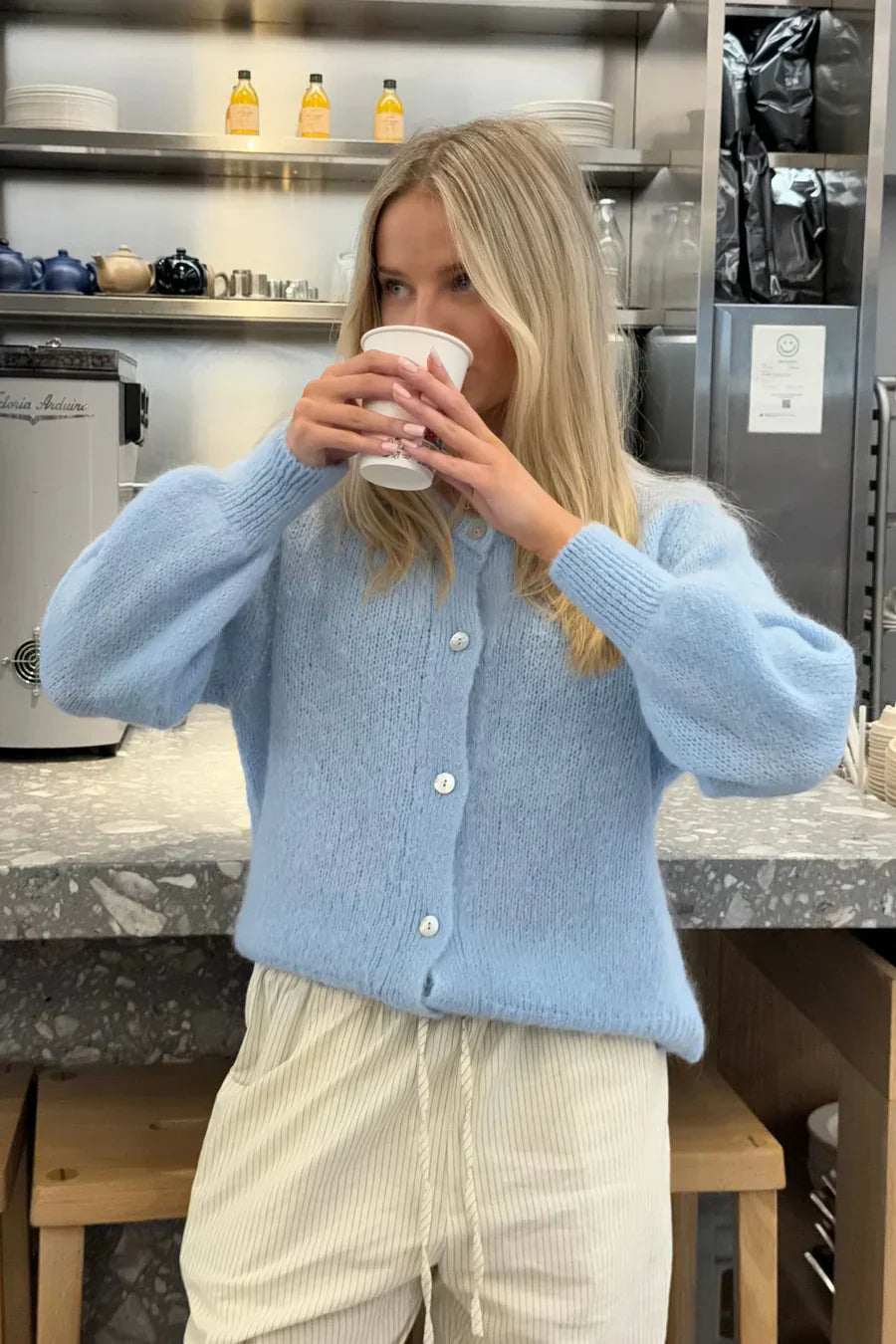 Knitted Vest - Baby Blue