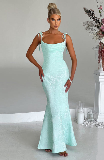 Natalie - Floral Drape Maxi Dress