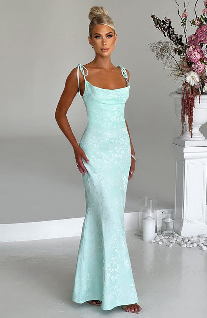 Natalie - Floral Drape Maxi Dress