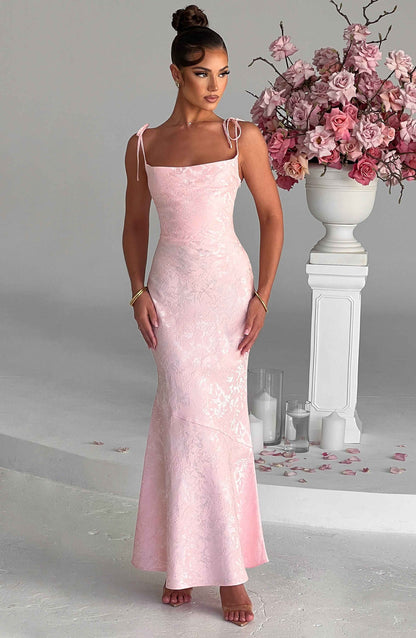 Natalie - Floral Drape Maxi Dress