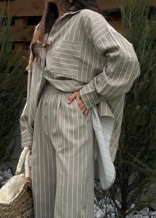 Mila - Striped Two-Piece Lounge Set