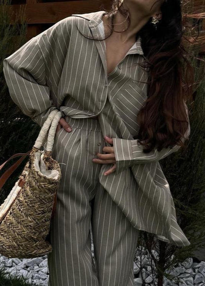 Mila - Striped Two-Piece Lounge Set