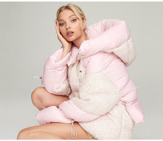 DressBetty - Fluffy Woolen Down Oversized Thicker Warm Coat