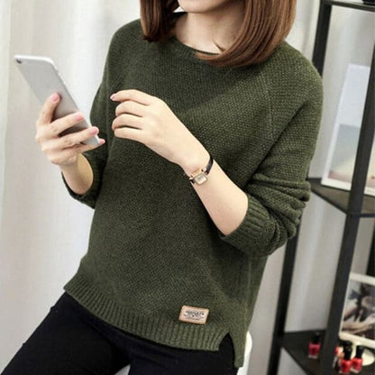 DressBetty - Women Long Sleeve Top Knitted Shirt Blouse Sweatshirt Loose Solid Jumper