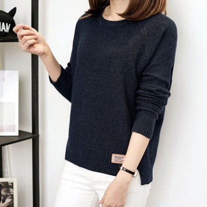 DressBetty - Women Long Sleeve Top Knitted Shirt Blouse Sweatshirt Loose Solid Jumper