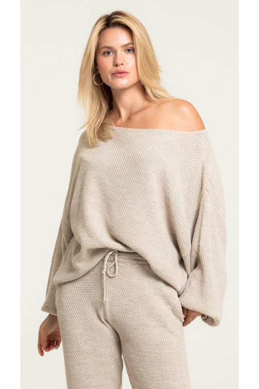 DressBetty - Women's Beige Color Boat Neck Knitwear Bottom Top Set Dress Causal Woman Dress