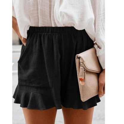 DressBetty - High Waist Loose Cotton Linen Shorts
