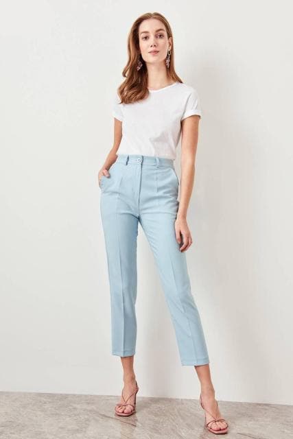 DressBetty - Pomegranate Flower Basic Casual Trouser Ankle Pencil Slim Fit Women's Pants Trouser Suits Woman Clothes