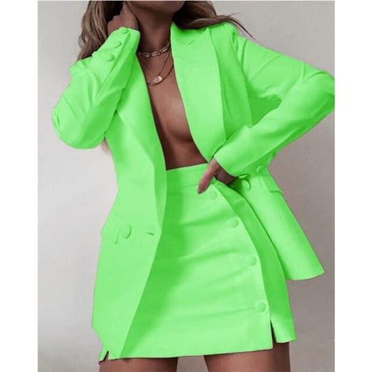 DressBetty - Fashion Women Streetwear Candy Colour Coat + Shorts Set