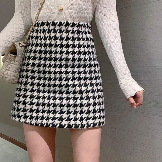 DressBetty - Women's Fashion Plaid High Waist Skirts