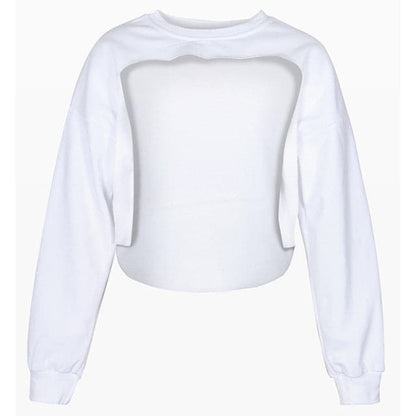 DressBetty - Irregular Cut Out Streetwear New O-neck Hoodies