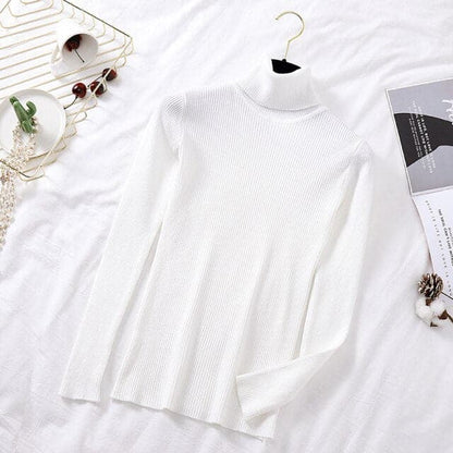 DressBetty - Women Turtelneck Casual Soft Slim Sweater
