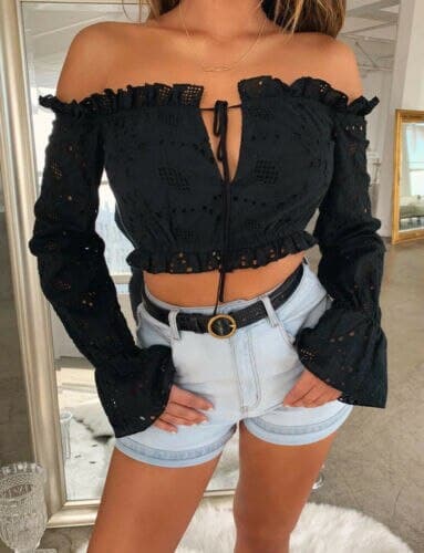 DressBetty - Womens Long Sleeve Sexy V Neck T-Shirt