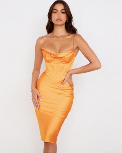 DressBetty - Satin Bodycon Green Celebrity Evening Club Dress