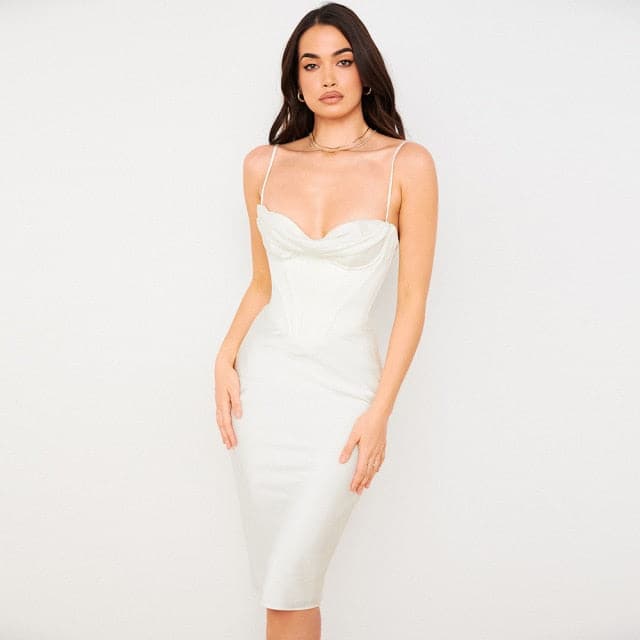 DressBetty - Satin Bodycon Green Celebrity Evening Club Dress