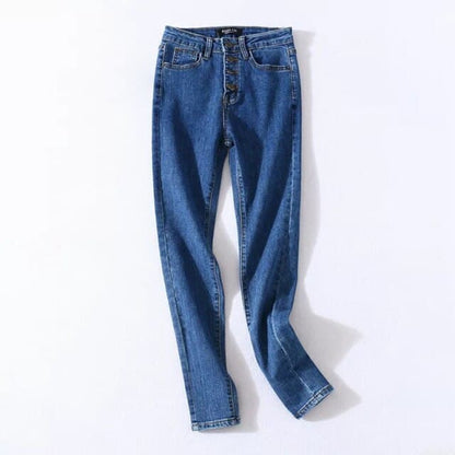DressBetty - Stretch High Waist Washed Plastic Lifting Ninth Pants
