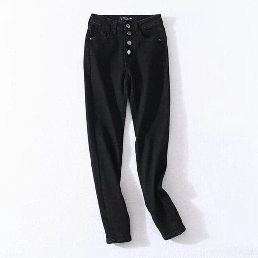 DressBetty - Stretch High Waist Washed Plastic Lifting Ninth Pants