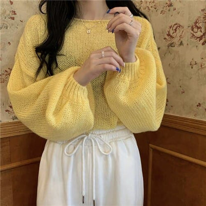 DressBetty - Knitted Sweaters Woman Colorblock Pull Femme Long Sleeve Crop Top Sweater Women Winter Clothes Korean Fashion