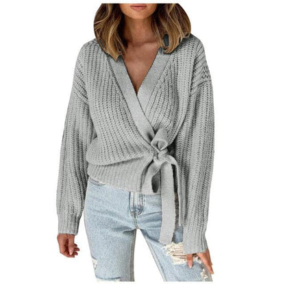 DressBetty -  Casual V-neck Long Sleeves Sweater Pull Jumper