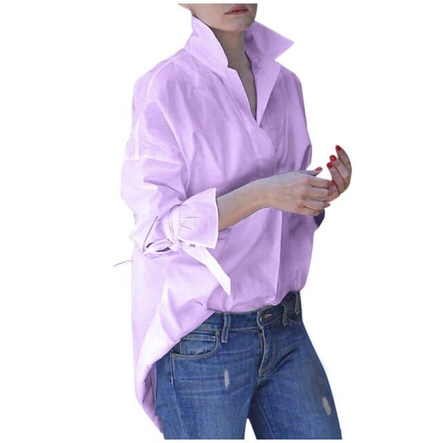 DressBetty - Fashion Women Casual Long Sleeve Lapel Shirts
