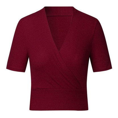 DressBetty - Womens Summer Sexy Casual Solid Deep V Neck Blouse Tops