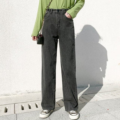 DressBetty - Woman Jeans High Waist Clothes Wide Leg Denim Clothing Blue Streetwear Vintage Quality Fashion Harajuku Straight Pants