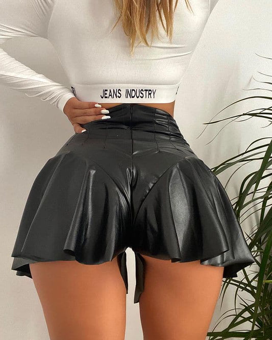 DressBetty - New Women Sexy PU Lether Shorts Skirts