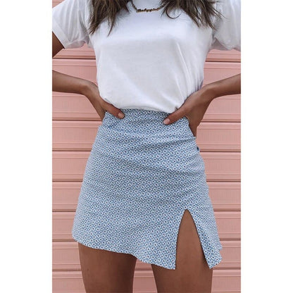 DressBetty - Wrapped in Cocktails High Waist Soft Casual Fashion Women's Mini Skirt