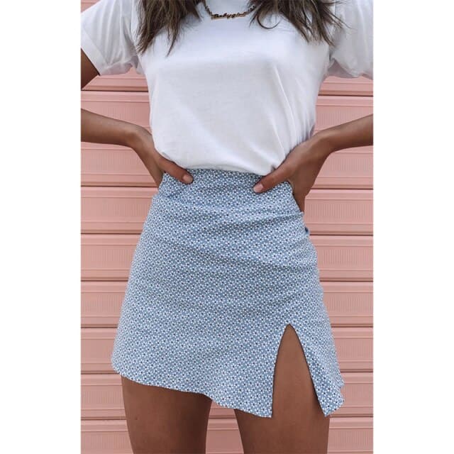 DressBetty - Wrapped in Cocktails High Waist Soft Casual Fashion Women's Mini Skirt