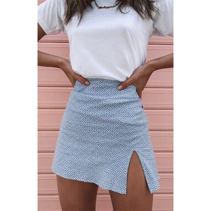 DressBetty - Wrapped in Cocktails High Waist Soft Casual Fashion Women's Mini Skirt