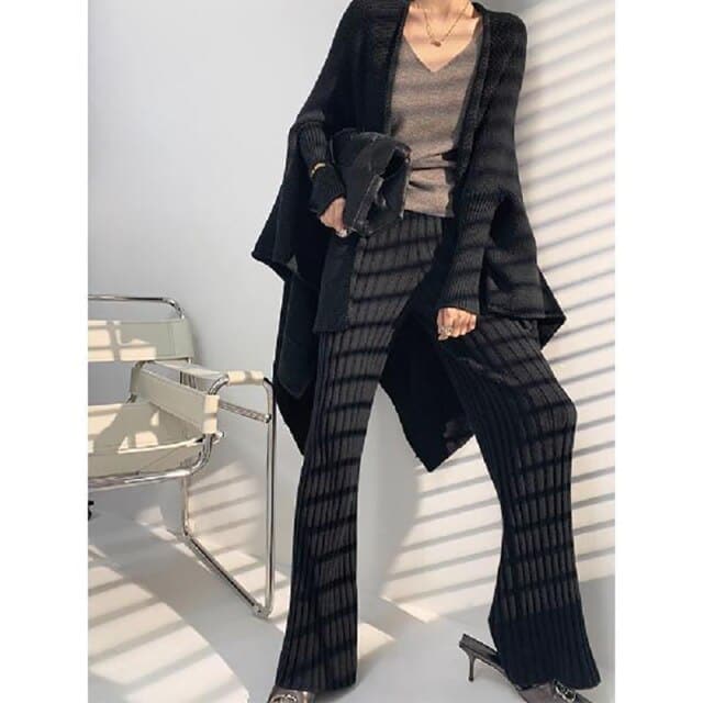 DressBetty - Women Casual Pants New Knitted Wide-leg Pants