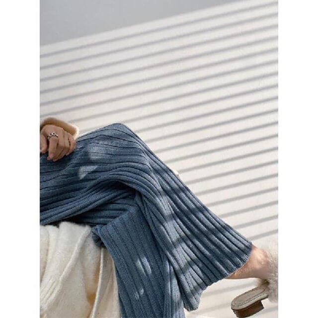 DressBetty - Women Casual Pants New Knitted Wide-leg Pants