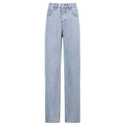DressBetty - Butterfly Print Casual Jeans Woman High Waist Denim Pants