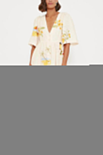 Printed Midi Dress