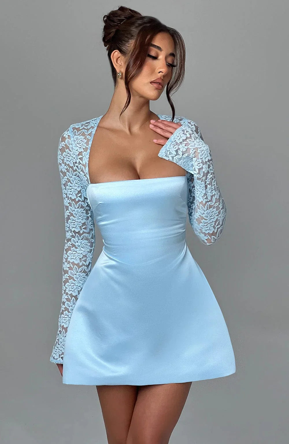 Hyacinth - Satin Mini Dress