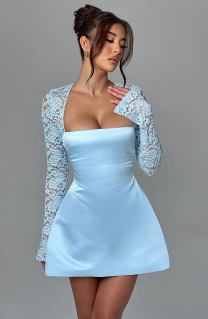 Hyacinth - Satin Mini Dress