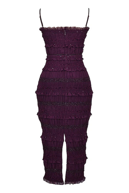 Hannie Sequin Pleat Dress