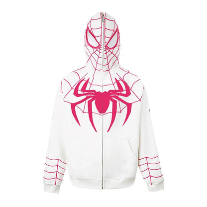 Spidey Web Full Zip Up Hoodie