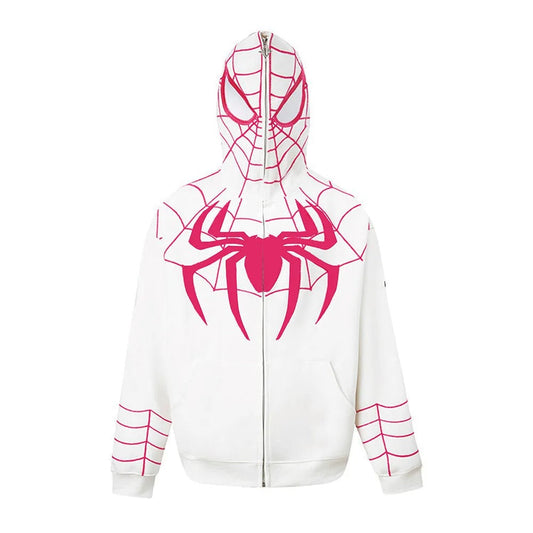 Spidey Web Full Zip Up Hoodie