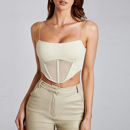 DressBetty - Mesh Spliced Camisoles Corset