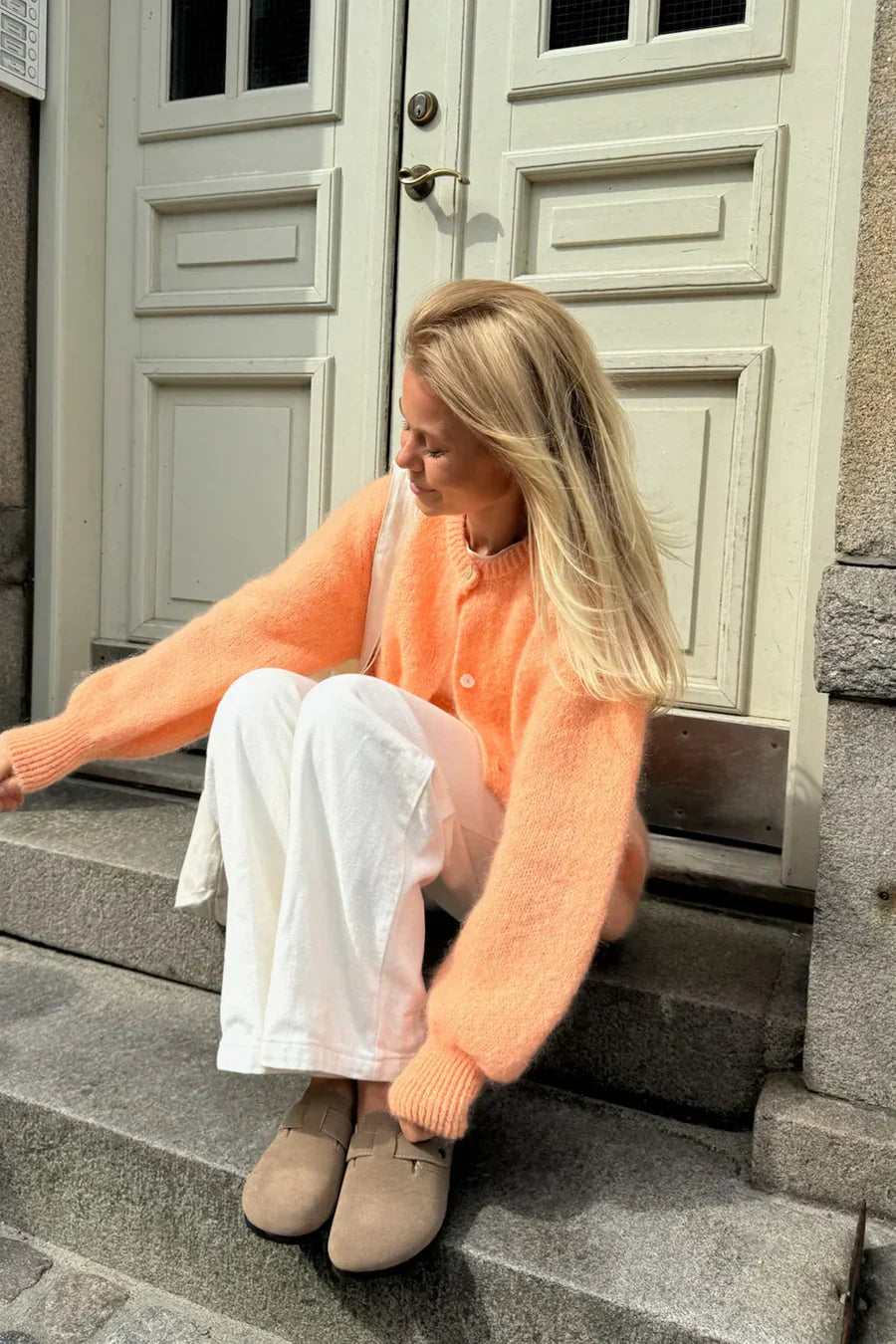 Knitted Vest - Orange